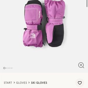 Hestra Kids Pink Snow Gloves